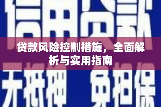 江夏贷款风险控制措施，全面解析与实用指南