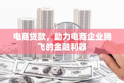 江夏电商贷款，助力电商企业腾飞的金融利器