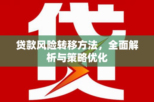 江夏贷款风险转移方法，全面解析与策略优化