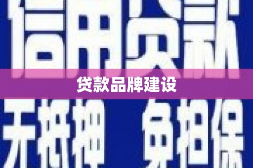 江夏贷款品牌建设