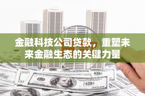 江夏金融科技公司贷款，重塑未来金融生态的关键力量