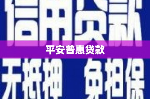江夏平安普惠贷款