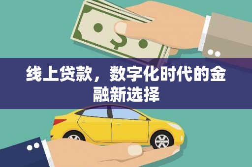 江夏线上贷款，数字化时代的金融新选择