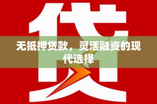 江夏无抵押贷款，灵活融资的现代选择