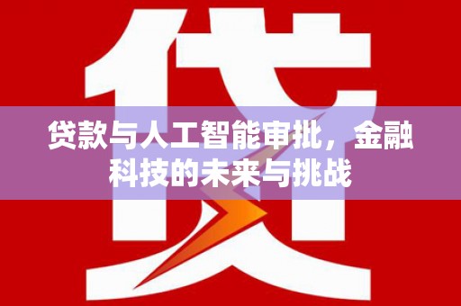 江夏贷款与人工智能审批，金融科技的未来与挑战